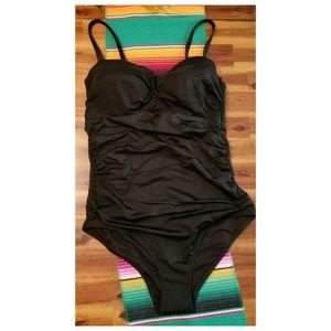 Black one piece swimsuit